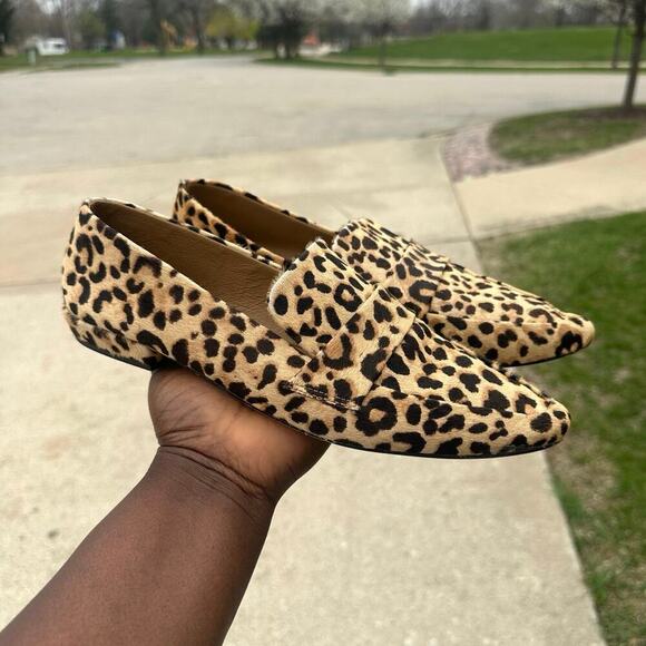 Steve Madden Women's Brown and Tan Animal Print Loafer Flats Size 10 Shoes - Picture 8 of 17